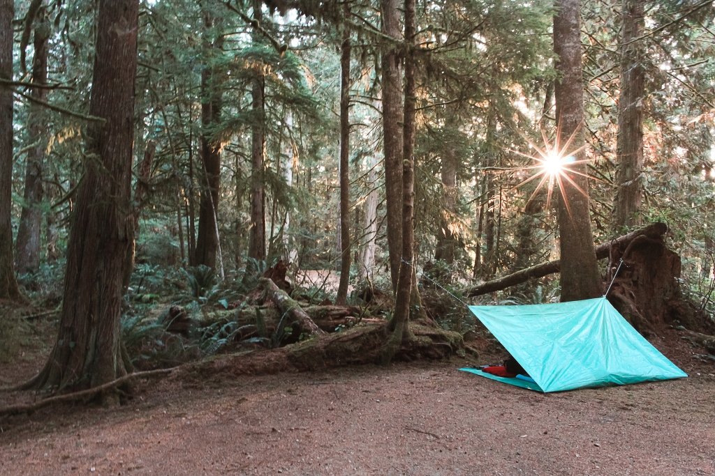 Kempování na Vancouver island.
