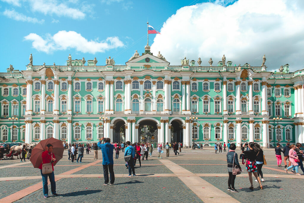 Zimní palác, kam Bolševici instalovali komunismus.